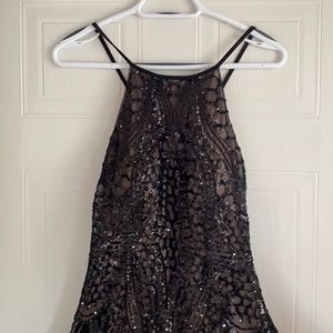 Black sequin gown